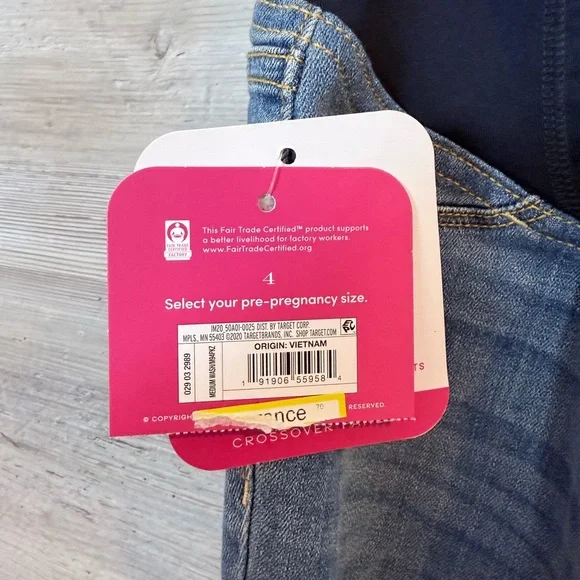 Isabel Maternity by Ingrid & Isabel Light Blue Distressed Ankle Jeans - Picture 6 of 16